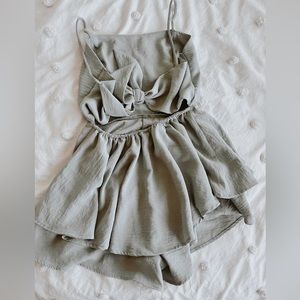 sage green romper size small